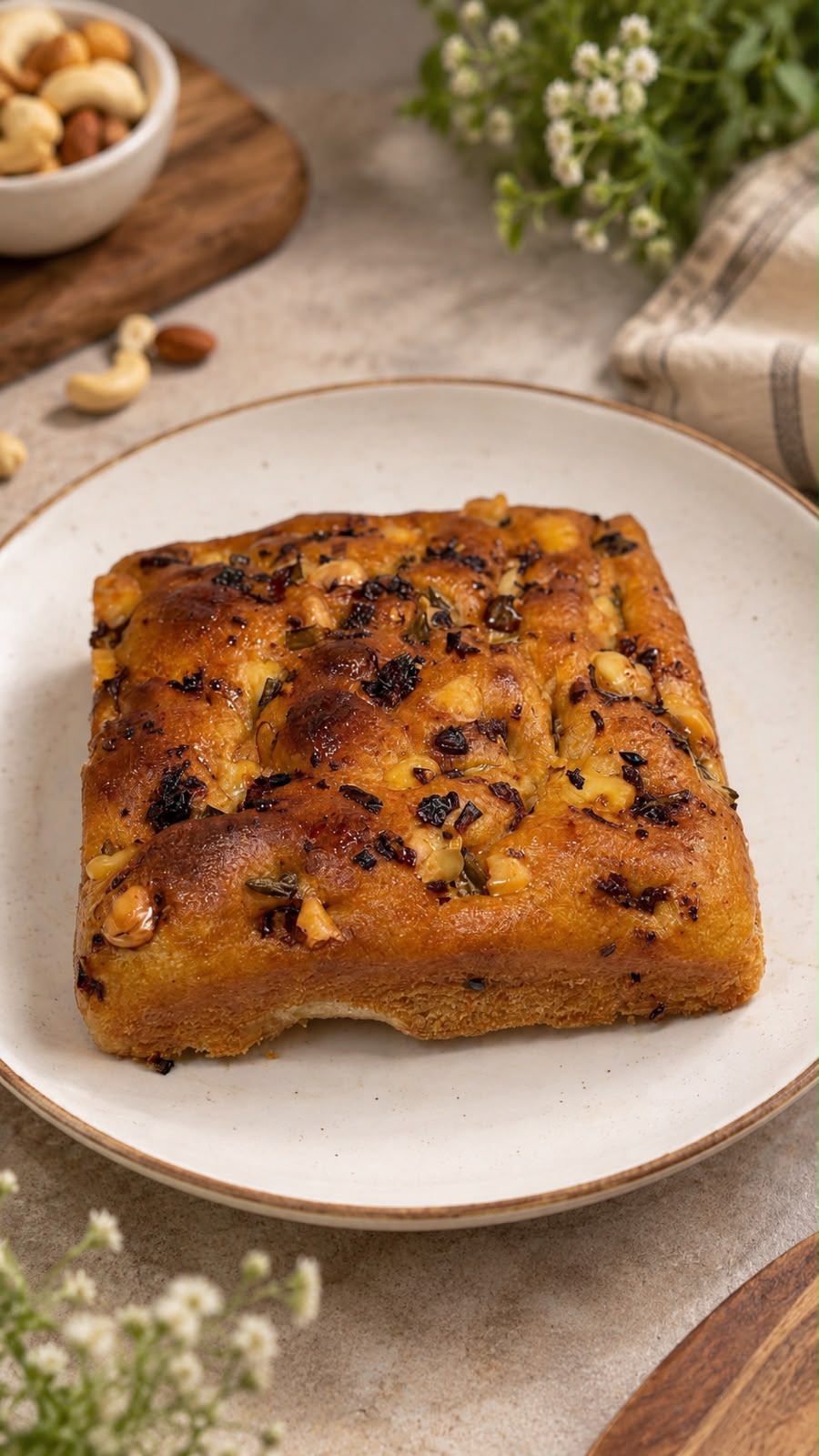 Chilli Crisp Scallion Cheese Focaccia